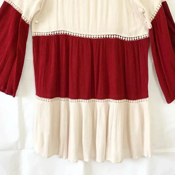 Umgee | Cold Shoulder Crinkle Tunic Dress - Picture 4 of 7